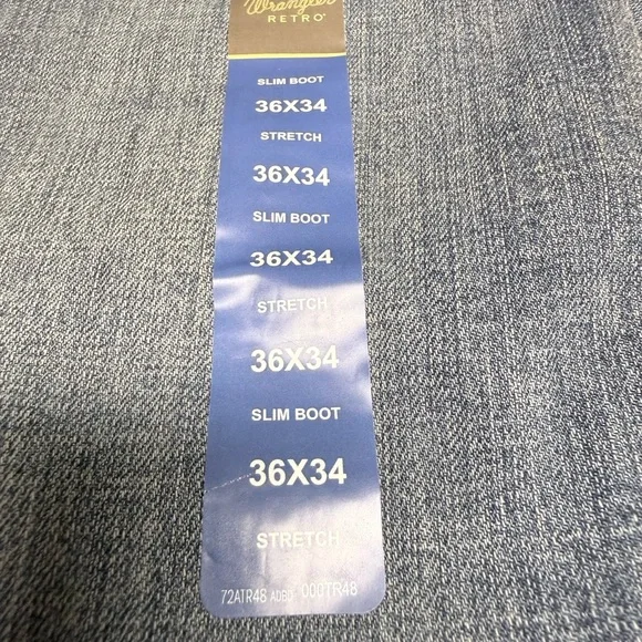 NWT Wrangler Retro Men's 36x34 Slim Bootcut Jeans - Picture 8 of 11